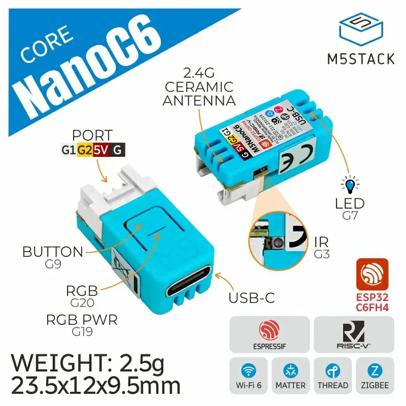 M5Stack NanoC6 vývojový kit