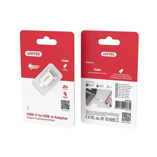 Unitek adaptér USB- na USB-C 3.1 Gen1 A1025GNI