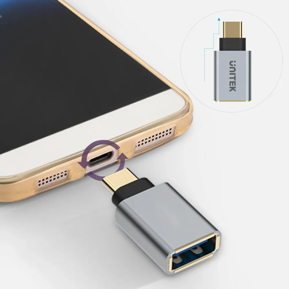 Unitek Y-A025CGY USB TypC na USB adaptér