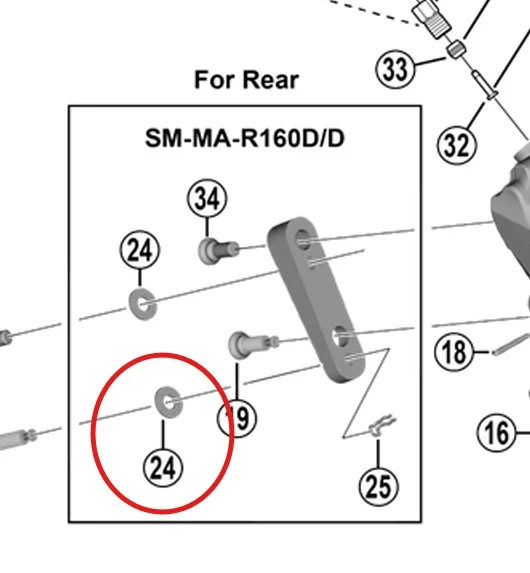 Podložka SHIMANO pro 160mm adaptér