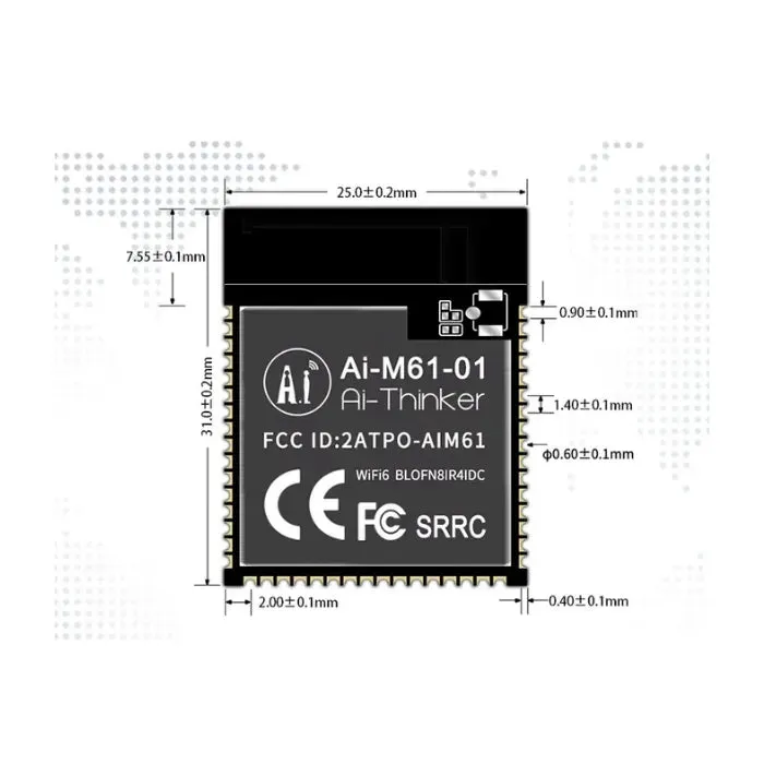 Ai-Thinker Ai-M61-01-BLOFN8IR4(IPEX) WIFI6+BLE5.3+Thread