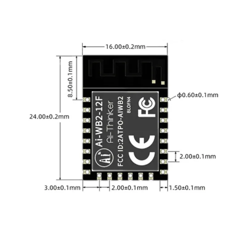 Ai-Thinker Ai-WB2-12F-BLOFN4 WIFI6+BLE5.3+Thread