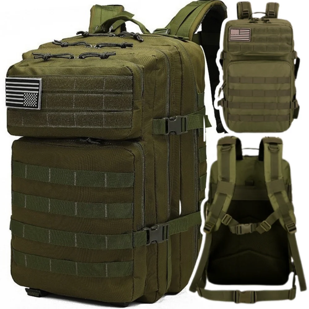 Vojenský taktický batoh 40-60L s MOLLE systémem – Khaki