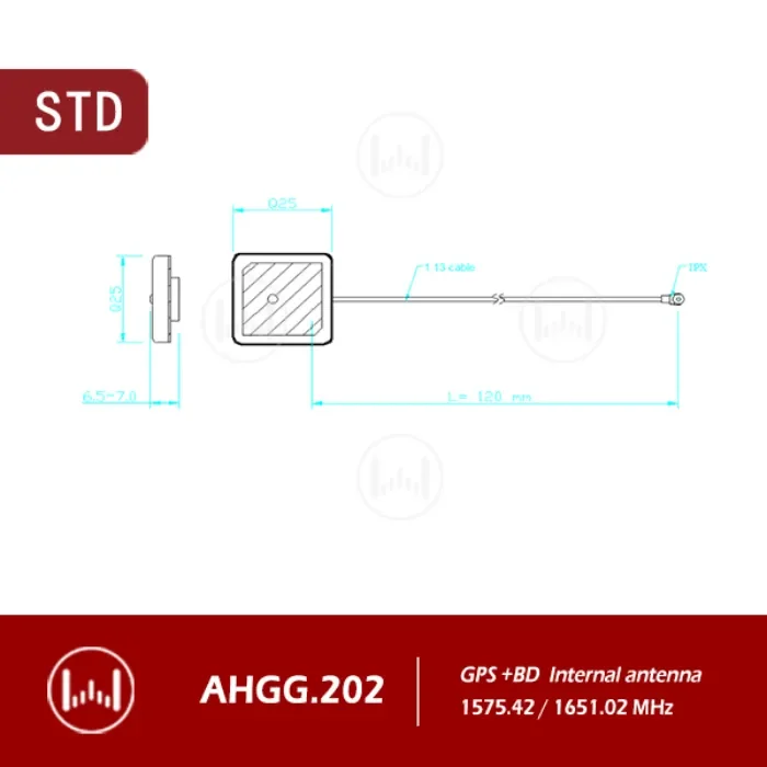 AntennaHome keramická anténa GPS/BD 120MM Q25x25