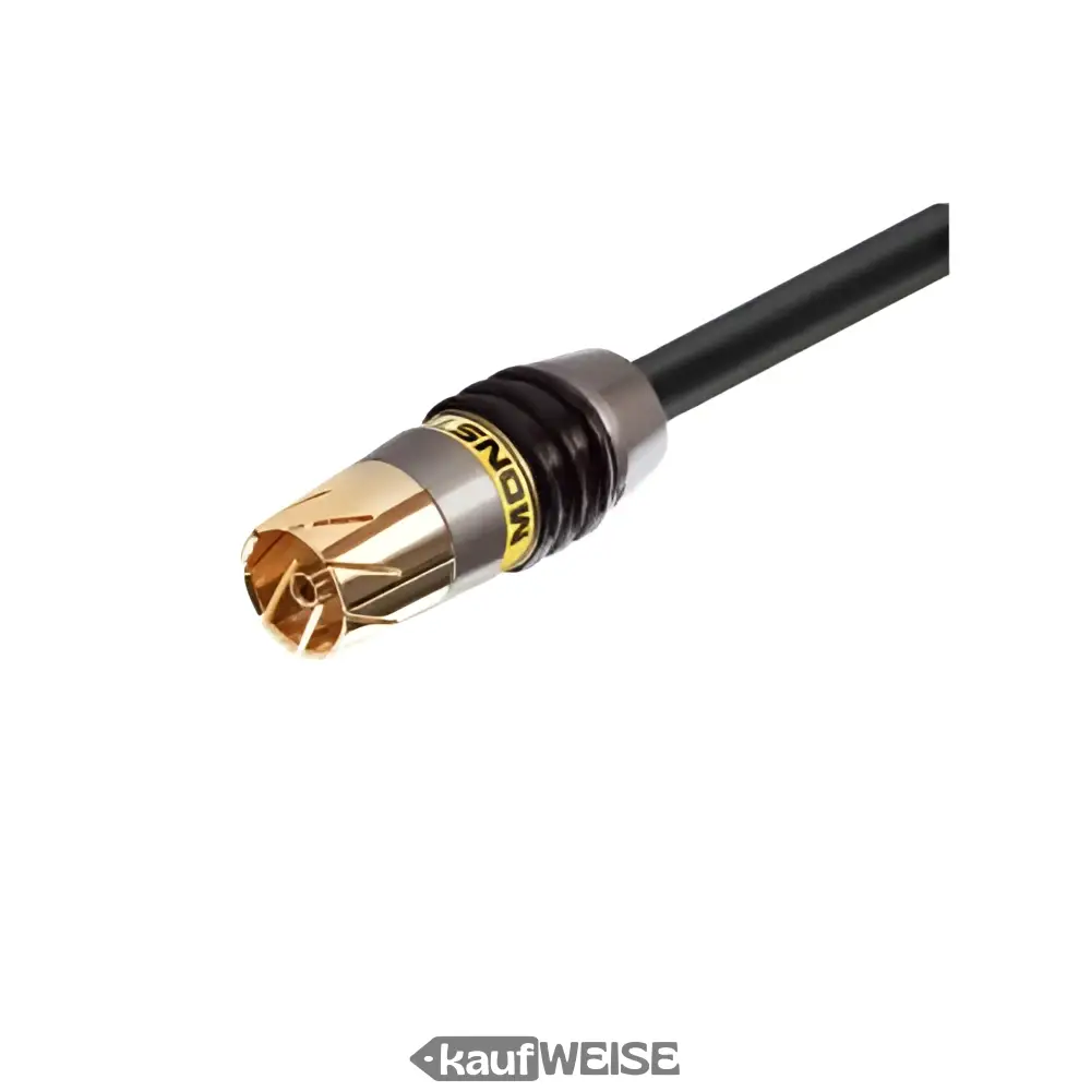 Anténní kabel Monster Video 2 | 1,5m koaxiální | Dvojité stínění | Kontakty z 24k zlata | HDTV