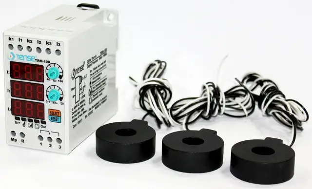 Digitální nadproudové relé s 3×3místným LED displejem TRM-100