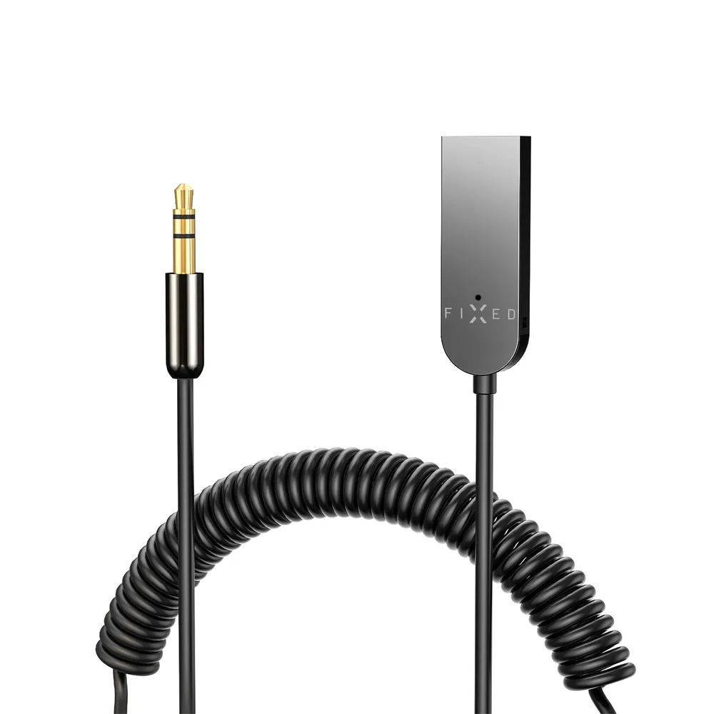 Bluetooth audio přijímač FIXED Signal Alu se zabudovaným mikrofonem, šedý FIXED.zone shop