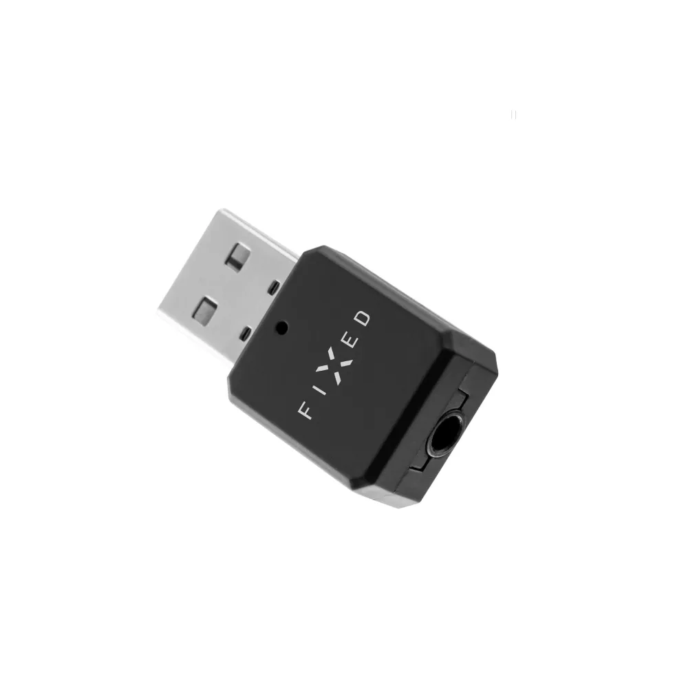Bluetooth audio přijímač FIXED Signal se zabudovaným mikrofonem, černý FIXED.zone shop