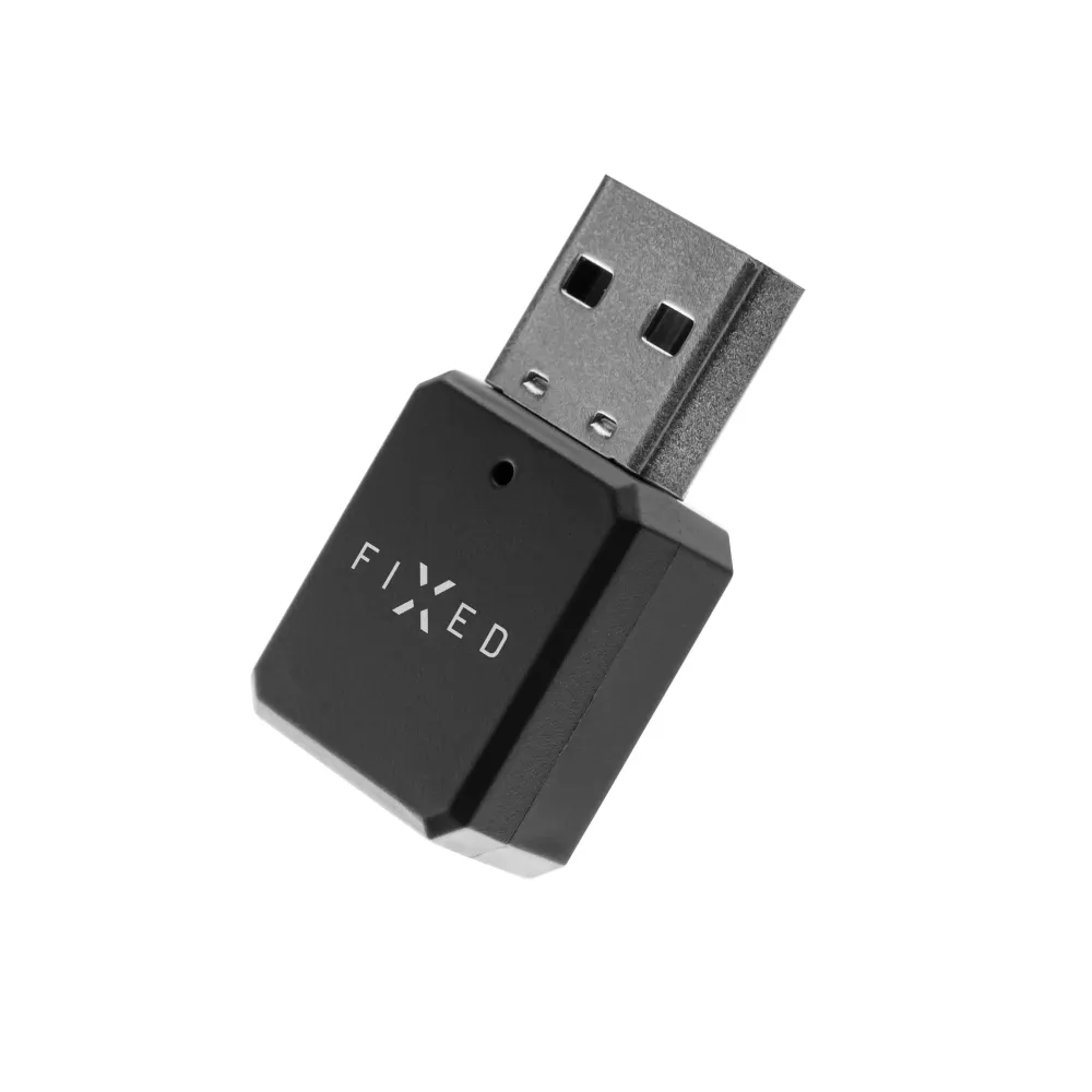 Bluetooth audio přijímač FIXED Signal se zabudovaným mikrofonem, černý FIXED.zone shop