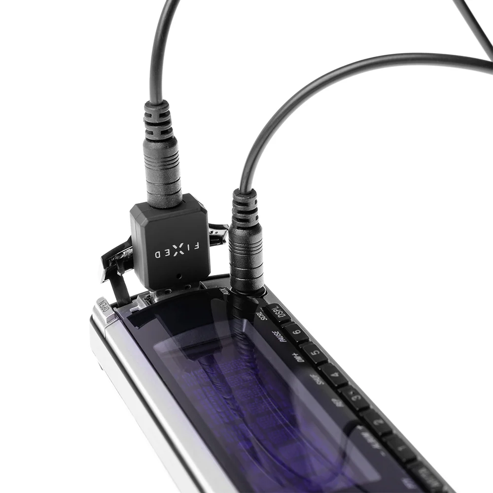 Bluetooth audio přijímač FIXED Signal se zabudovaným mikrofonem, černý FIXED.zone shop
