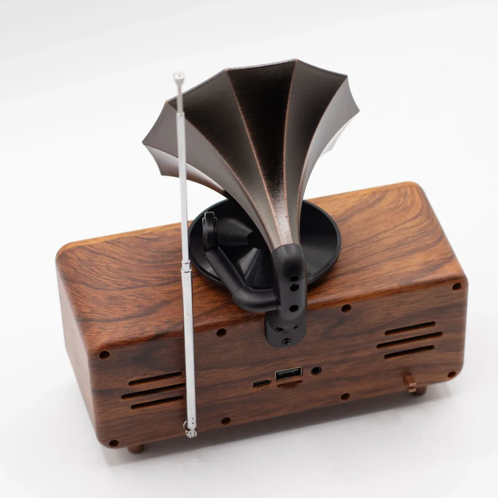 Retro mini dvojitý gramofonový reproduktor – Bluetooth – 5,4 watt x 2