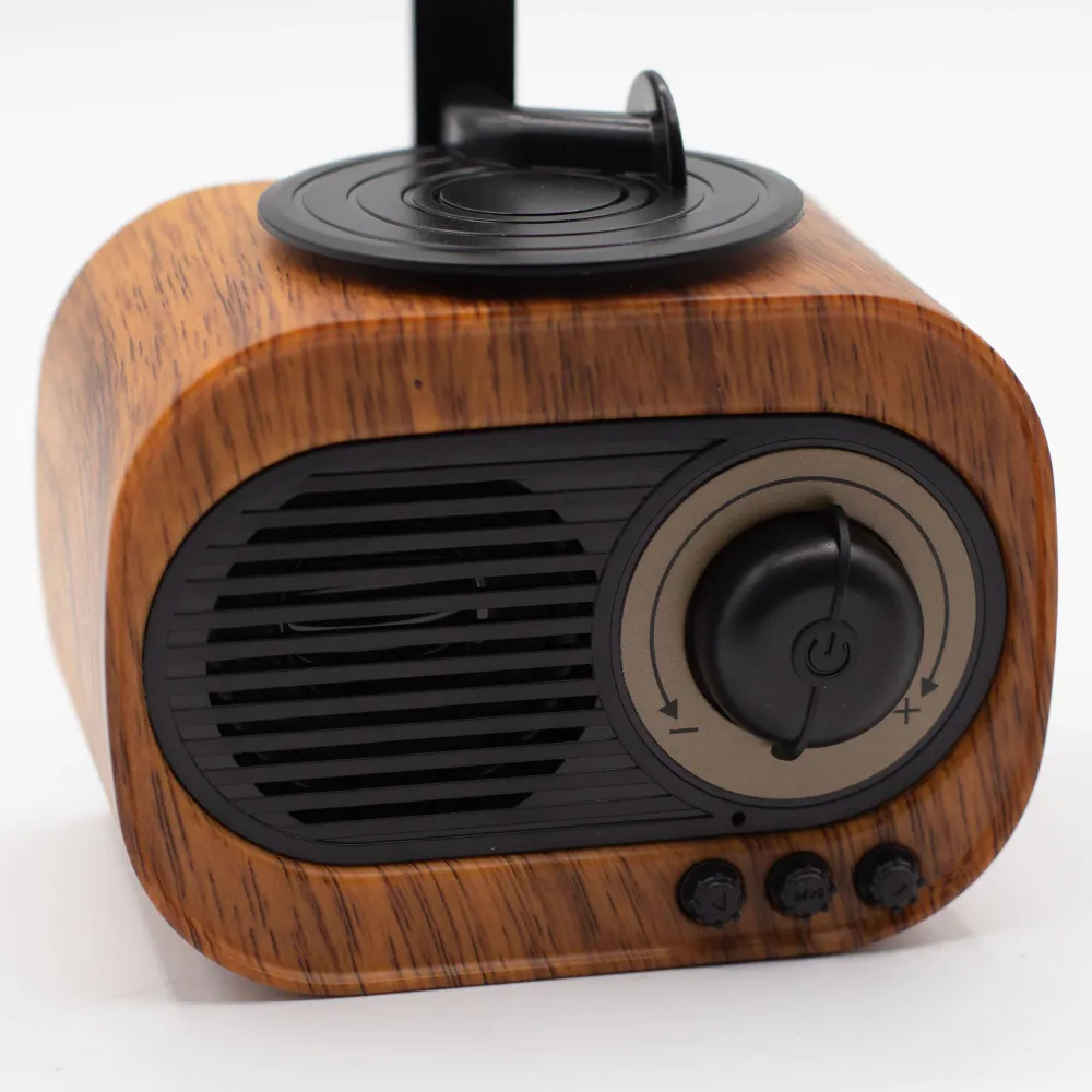 Retro mini gramofonový reproduktor – Bluetooth FM rádio – 5 wattů x 1