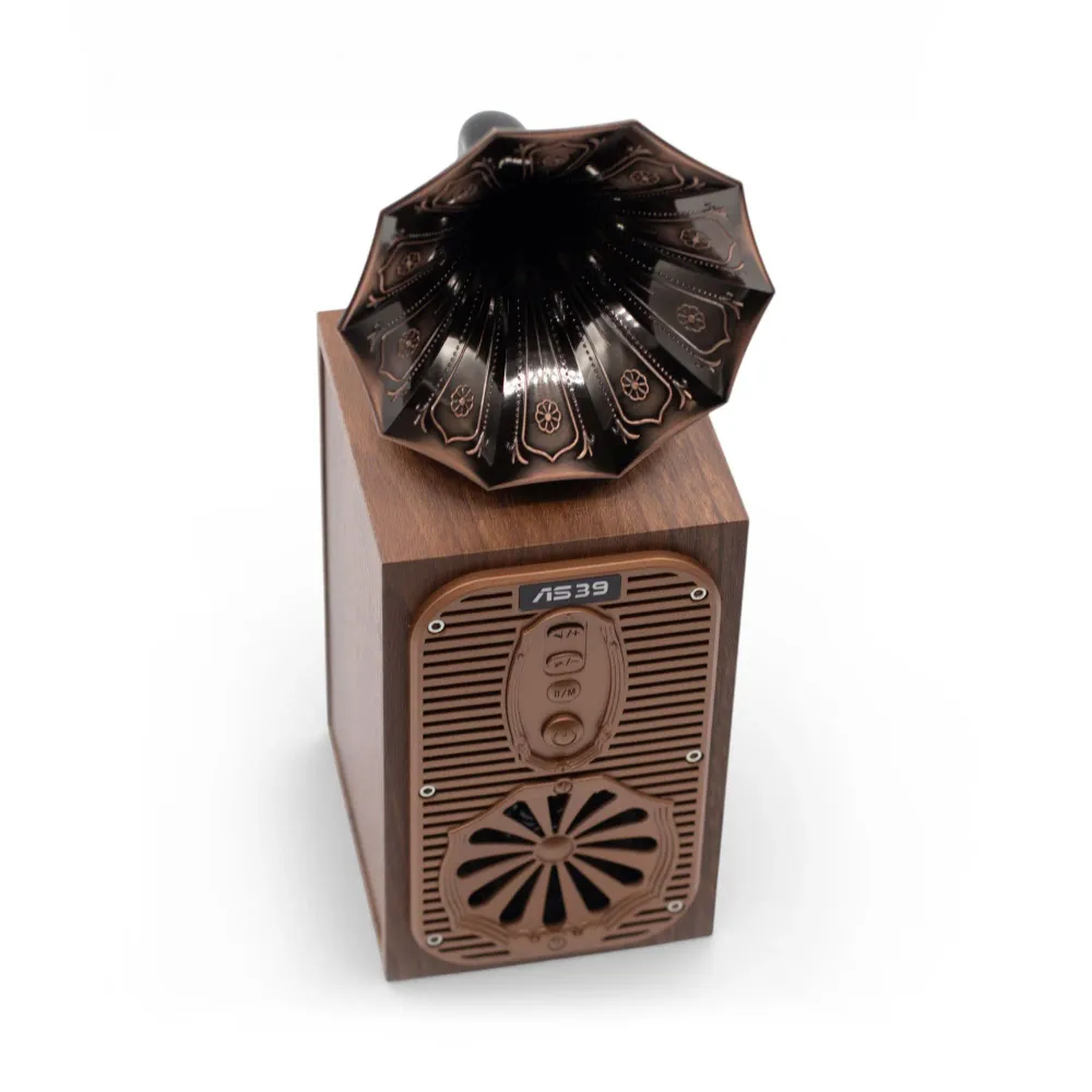 Retro vysoký gramofonový reproduktor (extra hlasitý) – Bluetooth – 8 wattů
