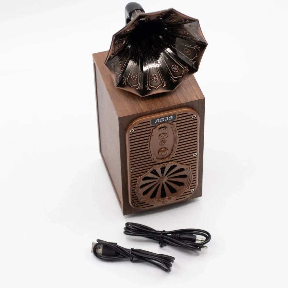 Retro vysoký gramofonový reproduktor (extra hlasitý) – Bluetooth – 8 wattů