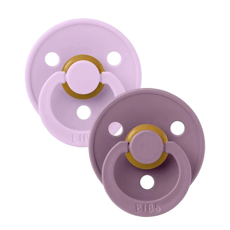 Bibs Anatomický Colour Dudlík - 2-balení - vel. 2 - přírodní guma - Fialová obloha/Mauve
