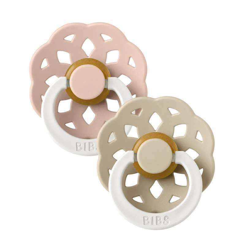 Bibs Boheme Dudlík - 2-balení - vel. 2 - přírodní guma - GLOW - Blush/Vanilla