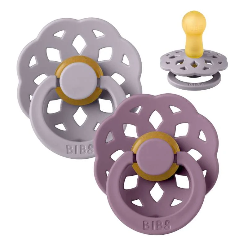 Bibs Boheme Dudlík - 2-balení - vel. 2 - přírodní guma - Fosilově šedá/Mauve