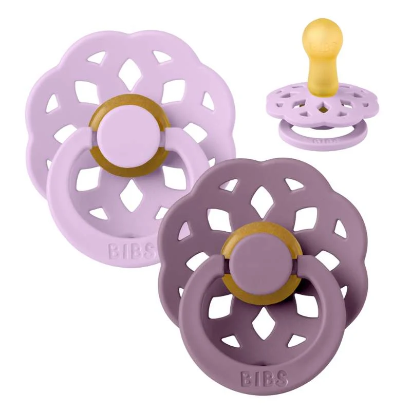 Bibs Boheme Dudlík - 2-balení - vel. 2 - přírodní guma - Fialová obloha/Mauve
