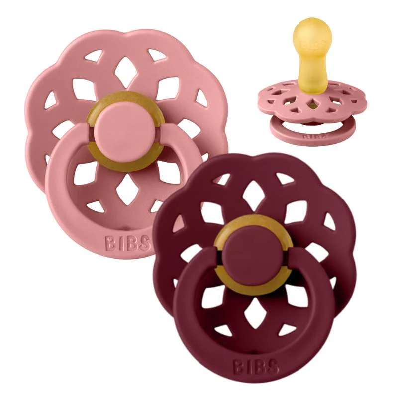 Bibs Boheme Dudlík - 2-balení - vel. 2 - přírodní guma - Prašná růžová/Elderberry