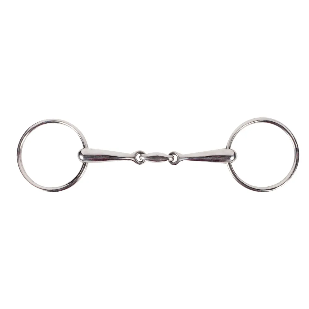 Filetto ad anello sciolto doppio snodo Horze, 16 mm No Color 125 mm