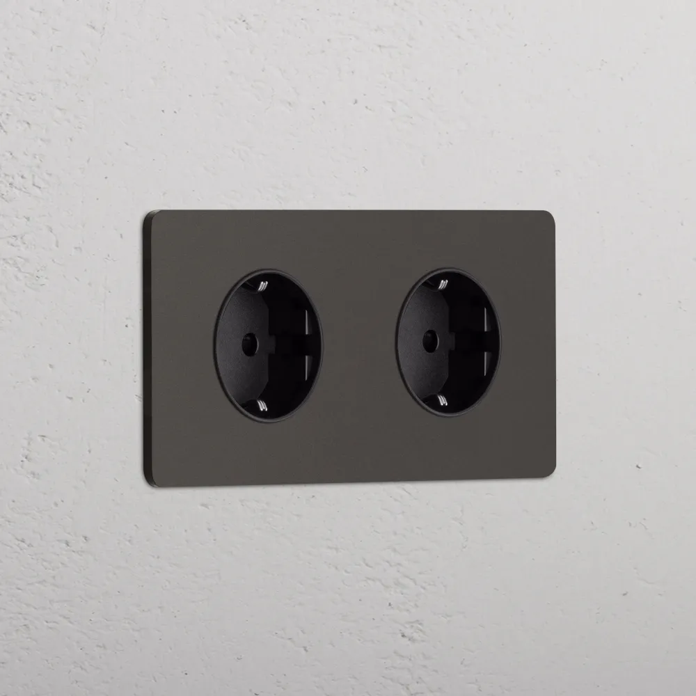 Grove Duplikát 2x Schuko Type F Socket - Bronze | Black