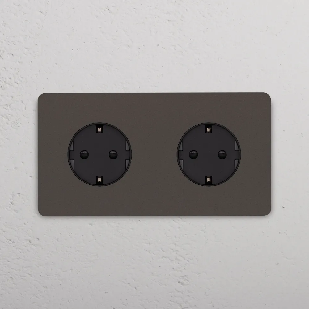 Grove Duplikát 2x Schuko Type F Socket - Bronze | Black