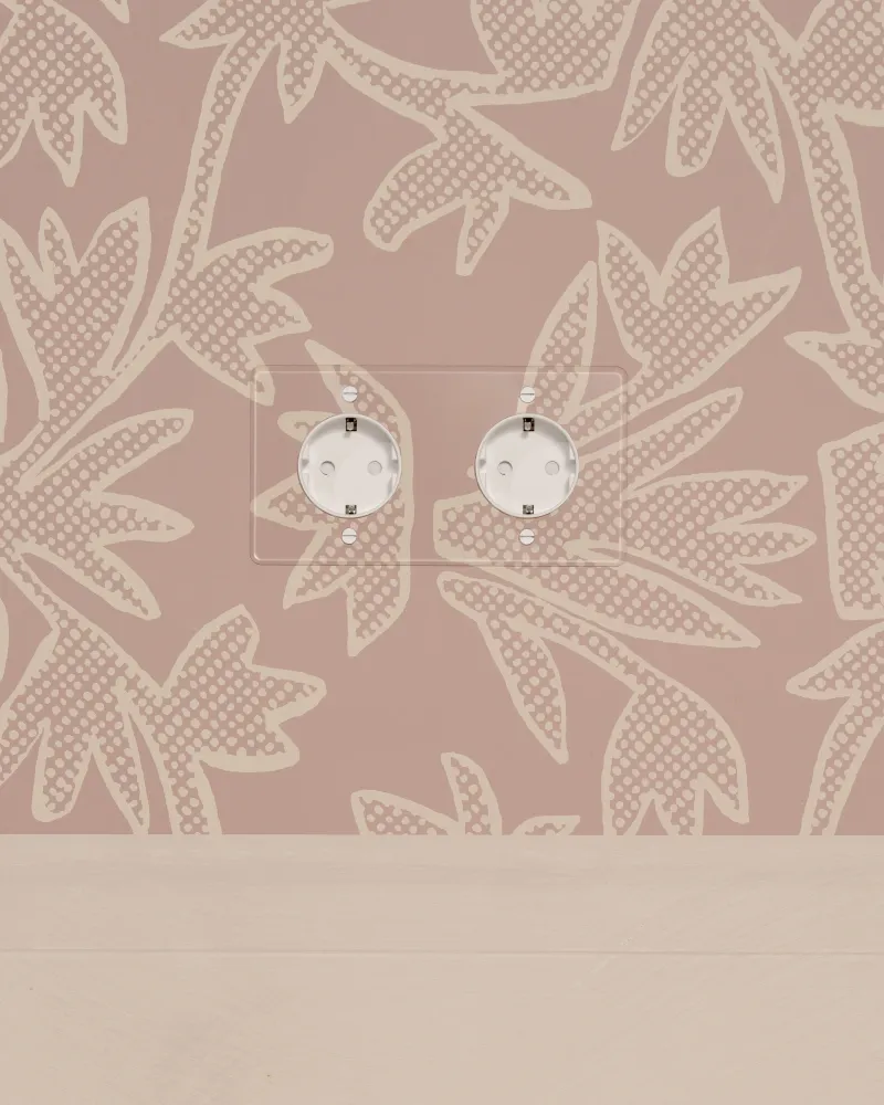 Kew Double 2x Schuko Type F Socket - Průzračný | White