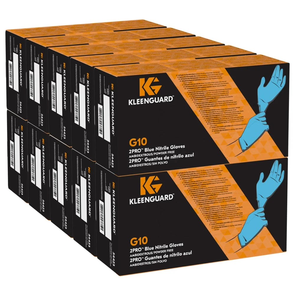 Kleenguard® G10 2Pro Blue Nitrile Luvas - 23 cm de ambidestro L
