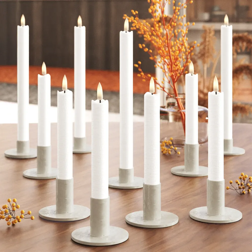 Balíček Romantik LED Crown Light - Bílá - 6 kusů 15 cm | 4 kusy 24 cm