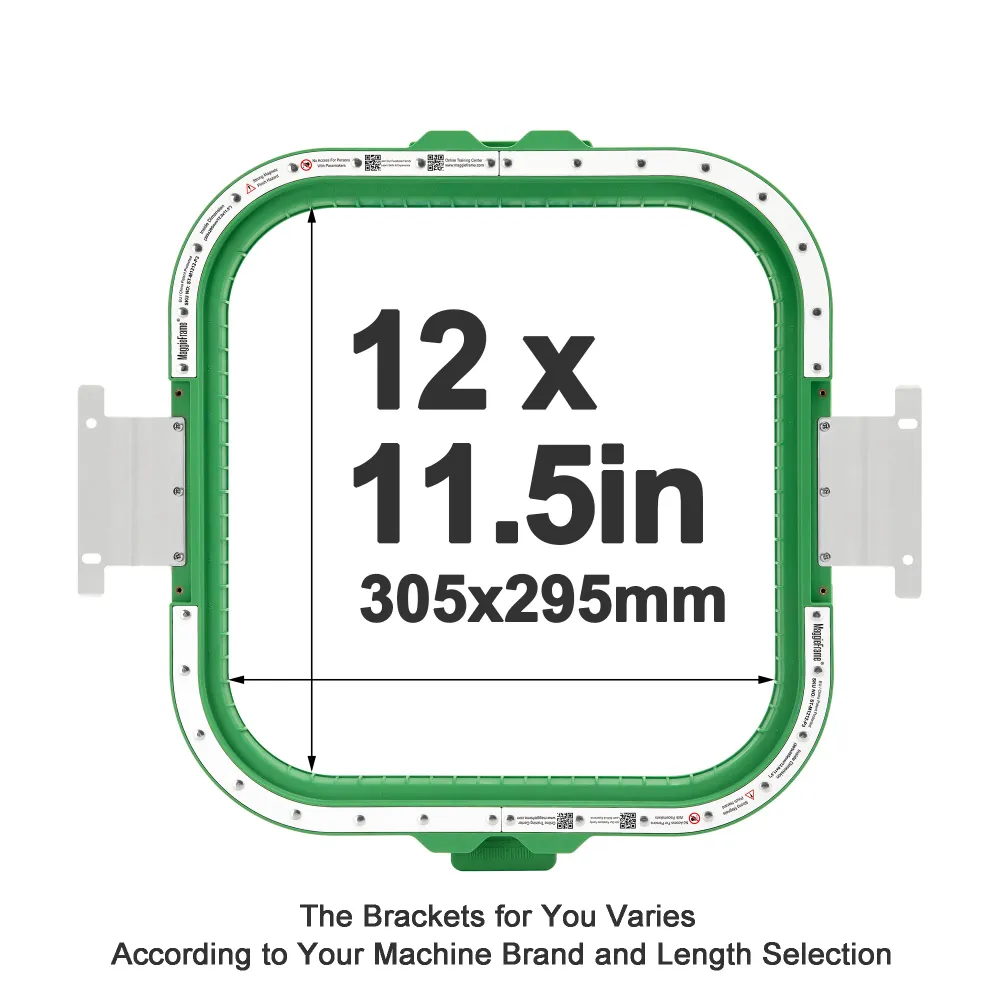 MaggieFrame magnetický rámeček 12″ × 11,5″ (305 × 295 mm) pro vyšívací stroj Barudan QS