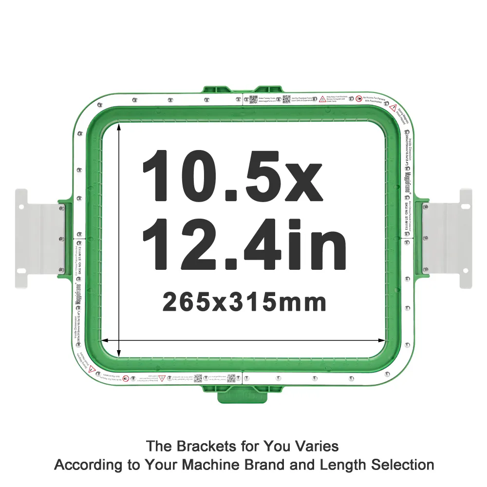 MaggieFrame magnetický vyšívací rámeček 10.5″ × 12.4″ (265 × 315 mm) pro Barudan QS