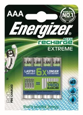 Energizer HR03 800 baterie nabíjecí mikrotužka sada 4 kusy AAA / - mAh EXTREME