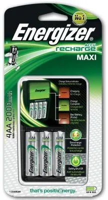 Energizer nabíječka baterií Power Plus Maxi + 4 nabíjecí baterie AA 2000 mAh