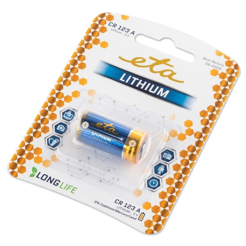 ETA CR123 lithiová knoflíková baterie PREMIUM blistr 1ks