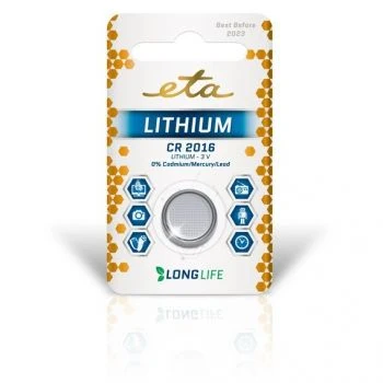 ETA CR2016 lithiová knoflíková baterie PREMIUM blistr 1ks