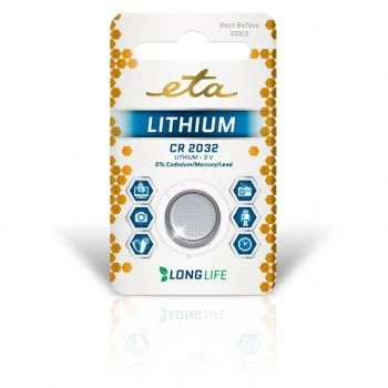 ETA CR2032 lithiová knoflíková baterie PREMIUM blistr 1ks