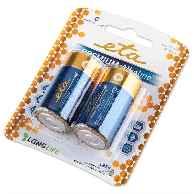 ETA LR14 alkalická baterie PREMIUM ALKALINE blistr 2ks C