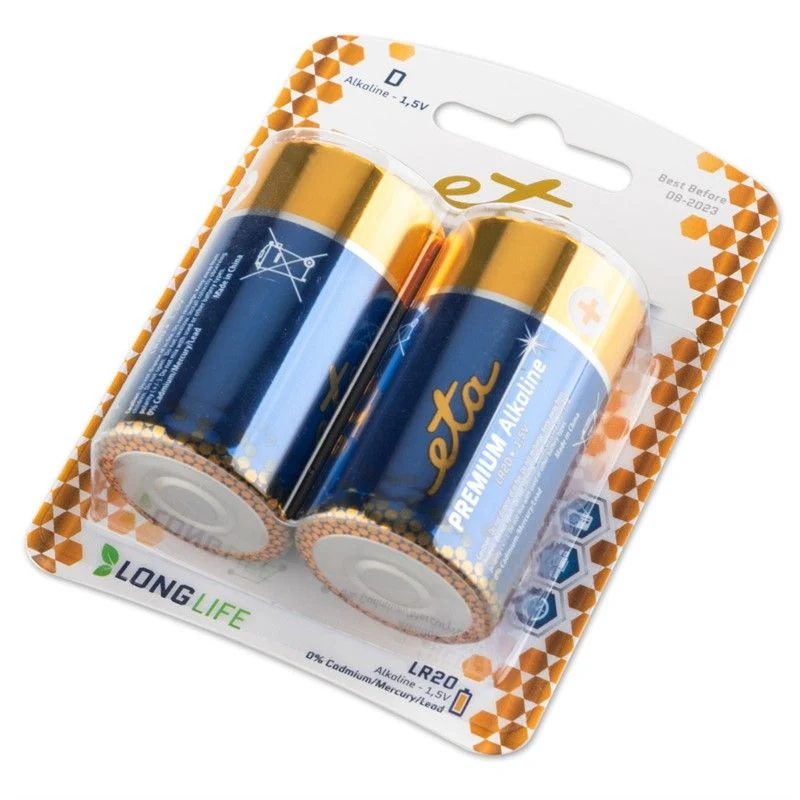 ETA LR20 alkalická baterie PREMIUM ALKALINE blistr 2ks D