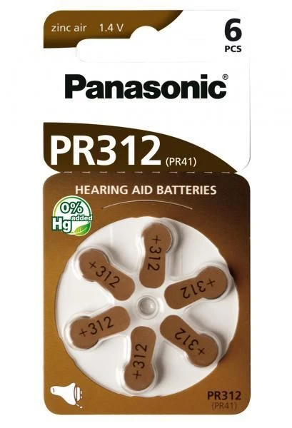 Panasonic PR 312 baterie do naslouchadel naslouchátek HEP