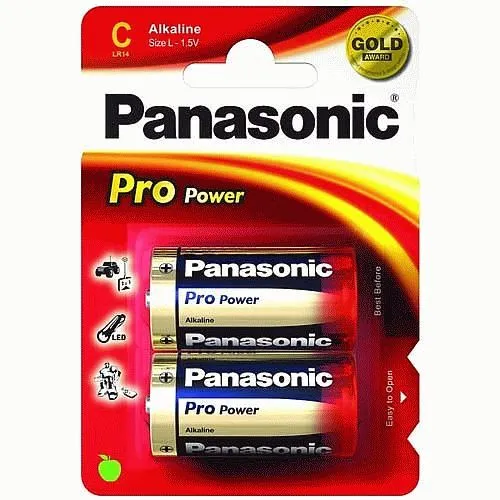 Panasonic R14 baterie Pro Power blistr 2 ks alk.