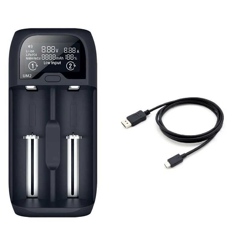 Solight nabíječka baterií Li-Ion LiFePO4 Ni-MH/CD AA AAA 18650 2000mA 2 kanály LCD displej - DN27