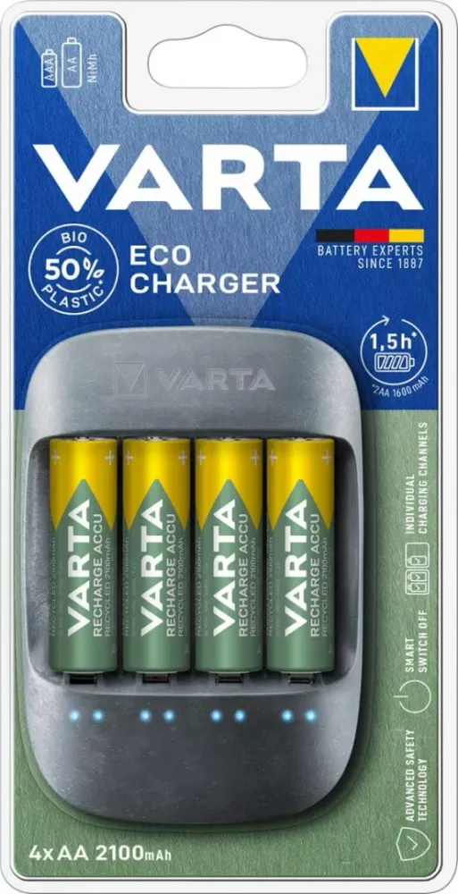 VARTA nabíječka baterií ECO CHARGER +4R6 2100 1 5hodiny