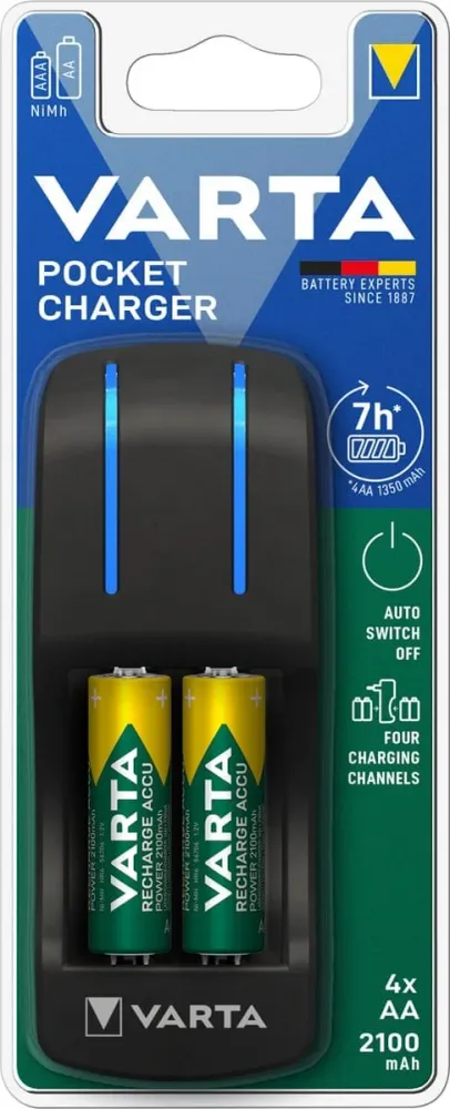 VARTA nabíječka baterií POCKET+4R6 2100 7hodin