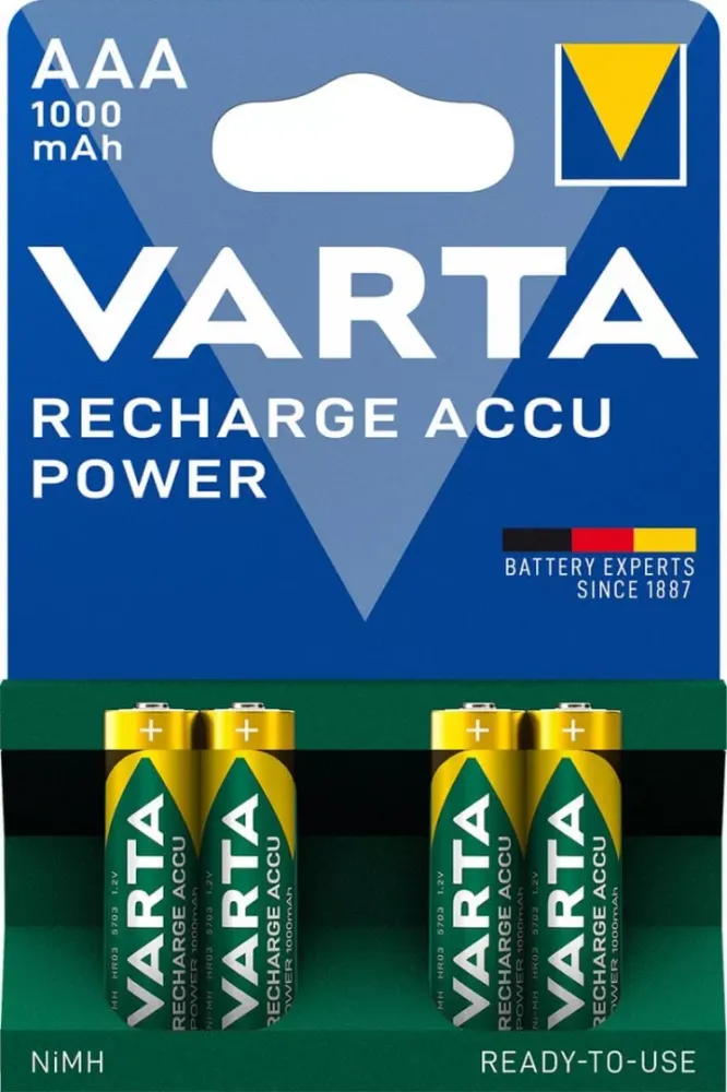 Varta R03 baterie Power ACCU R2U 1000 mA R03/AAA