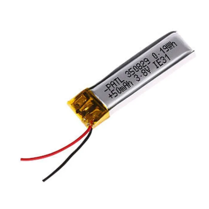350829 Dobíjecí Lipo baterie (3,8 V, 50mAh Lipo) pro Bluetooth sluchátka, chytré hodinky, POS YUNIQUE GREEN-CLEAN-POWER