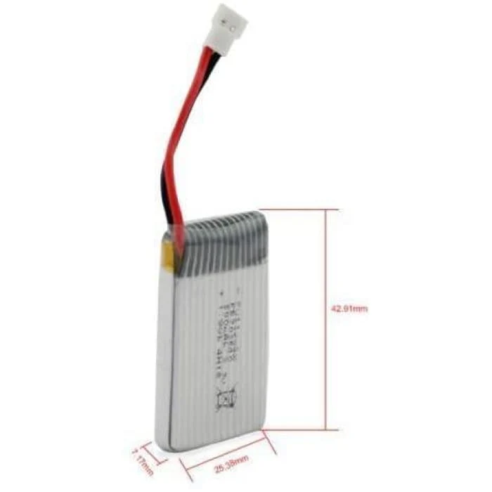 3,7V, 500mAh dobíjecí Lipo baterie pro RC kvadrokoptéry Drony Syma X5 X5C X5SC X5SW, Cheerson CX-30W, Skytech M68, Wltoys...