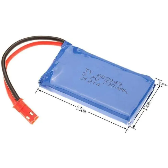 3,7V 730mAh baterie nabíječka pro Wltoys V686G YUNIQUE GREEN-CLEAN-POWER