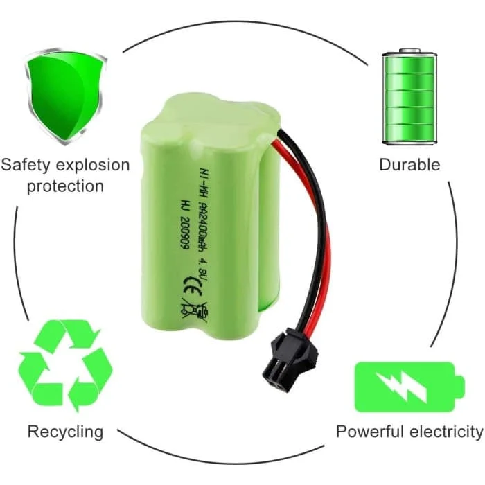 4,8V AA baterie, 2400mAh dobíjecí Ni-MH baterie, SM 2P zástrčka pro HY800 F1 F3 RC člun RC sběrnice s SM 2P USB nabíjecím...