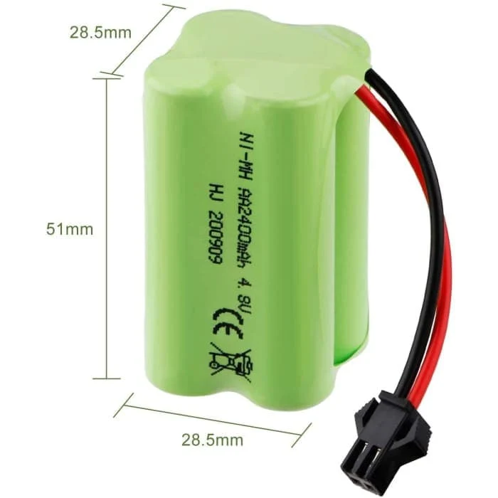 4,8V AA baterie, 2400mAh dobíjecí Ni-MH baterie, SM 2P zástrčka pro HY800 F1 F3 RC člun RC sběrnice s SM 2P USB nabíjecím...