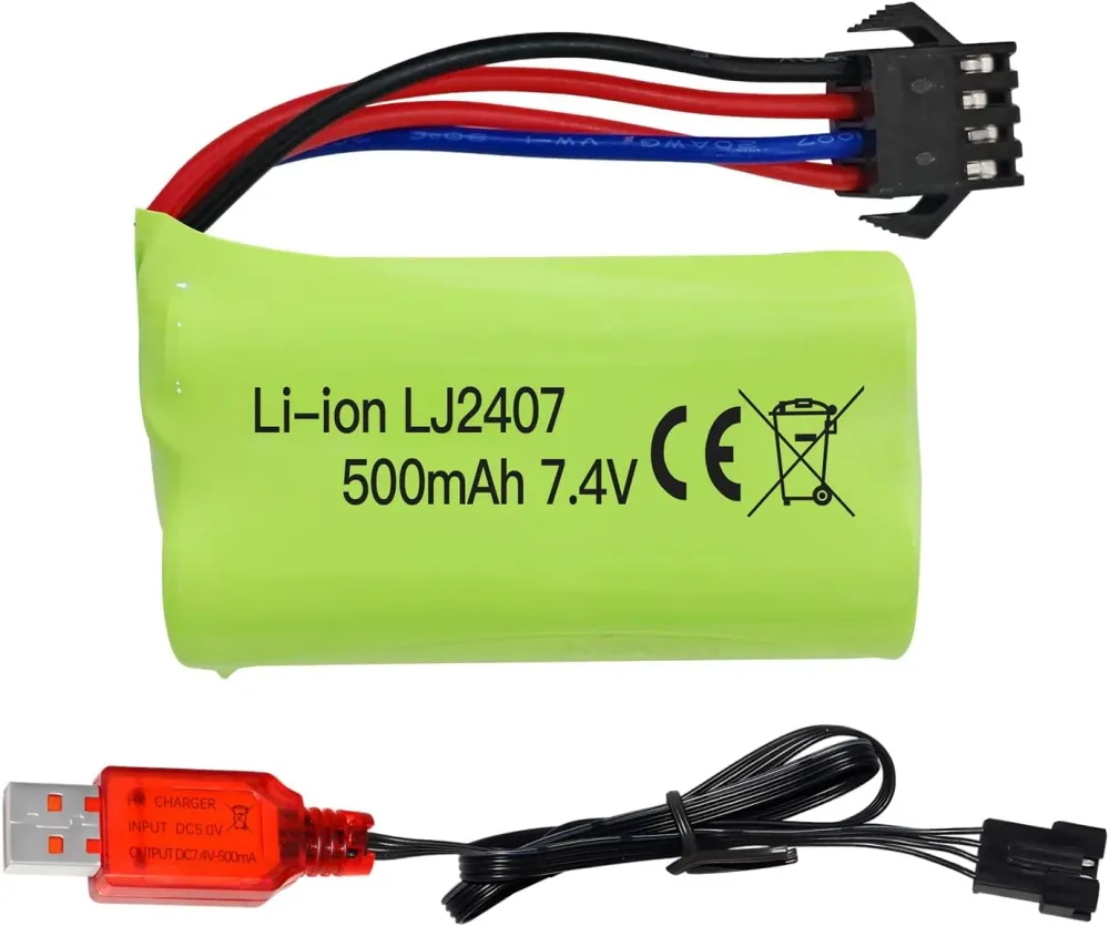 4,8V AA baterie, 2400mAh dobíjecí Ni-MH baterie, SM 2P zástrčka pro HY800 F1 F3 RC člun RC sběrnice s SM 2P USB nabíjecím...